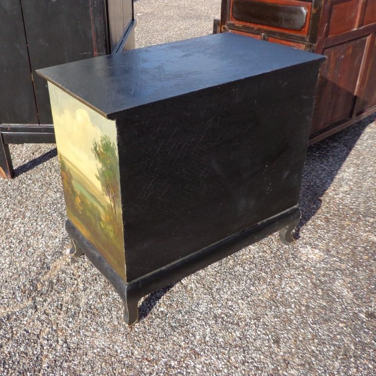 Ebonized Painted Cabinet  In Good Condition In Pasadena, TX