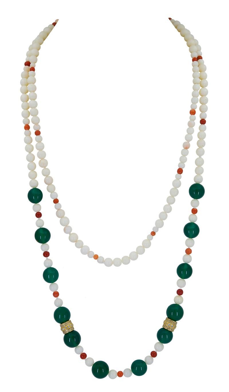 green coral necklace