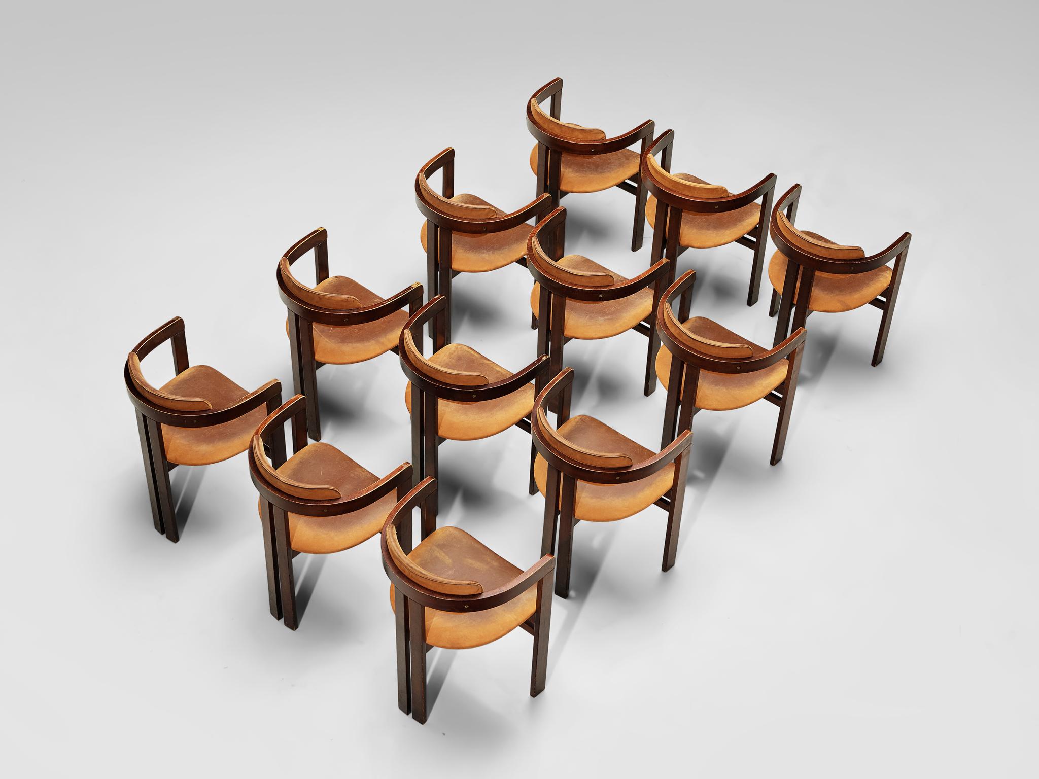 Lacquered 30+ Italian Armchairs with Architectural Bentwood Frame