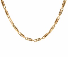 Fancy Link Necklace in 14K Yellow Gold