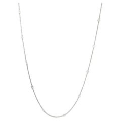 30" Natural White Diamond(2.60 carat) Necklace in 18 Karat White Gold