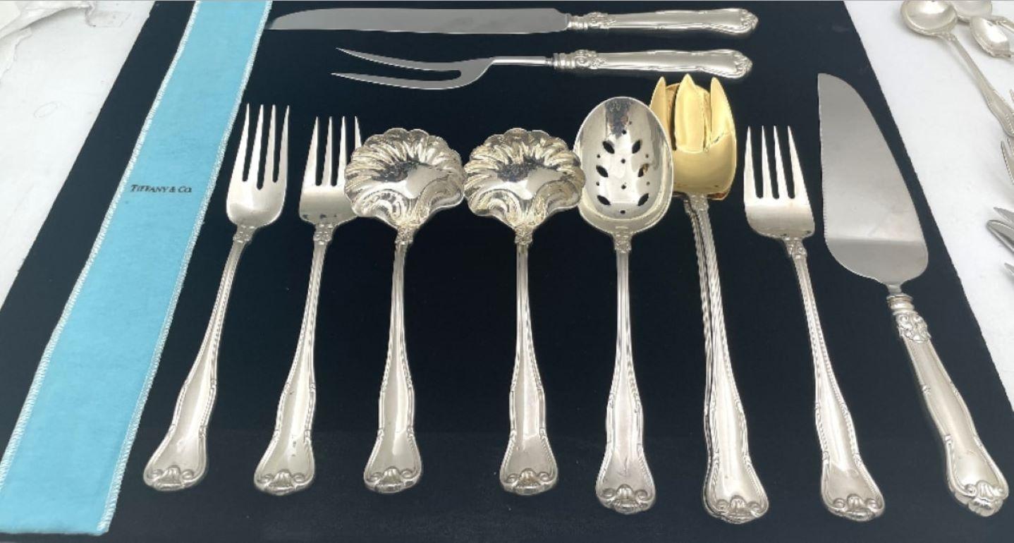 30% OFF Tiffany & Co. Sterling Silver 180-Piece Provence Flatware Set w/ Servers For Sale 15