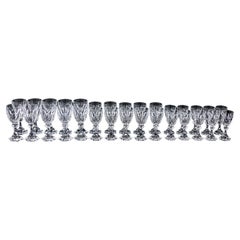 30 Pcs. Set of Saint Louis Crystal Wine Glasses