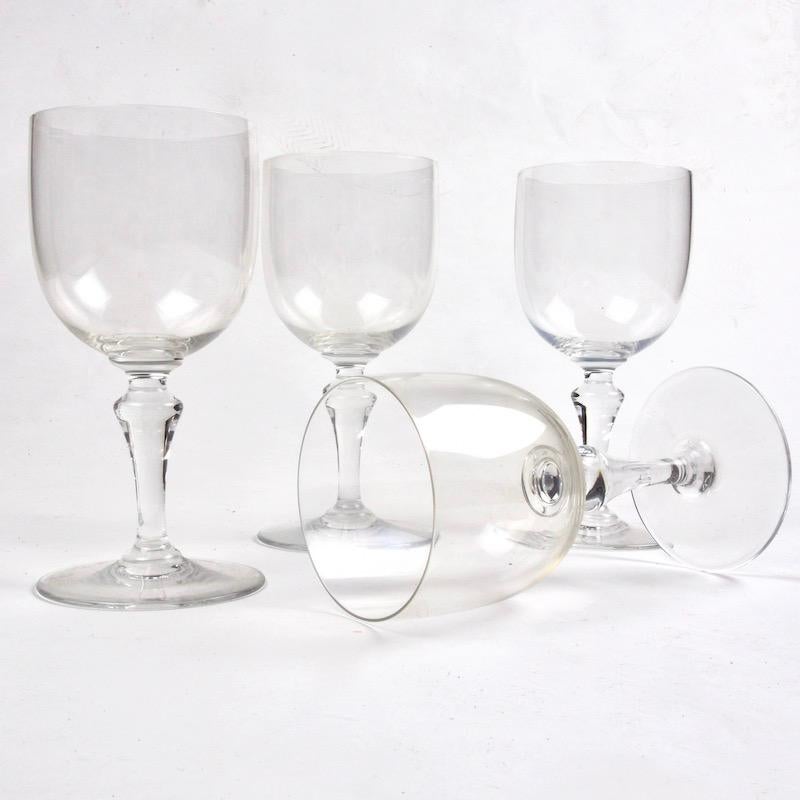 Mid-Century Modern 30 Piece Crystal Baccarat Normandie Wine and Water Glasses