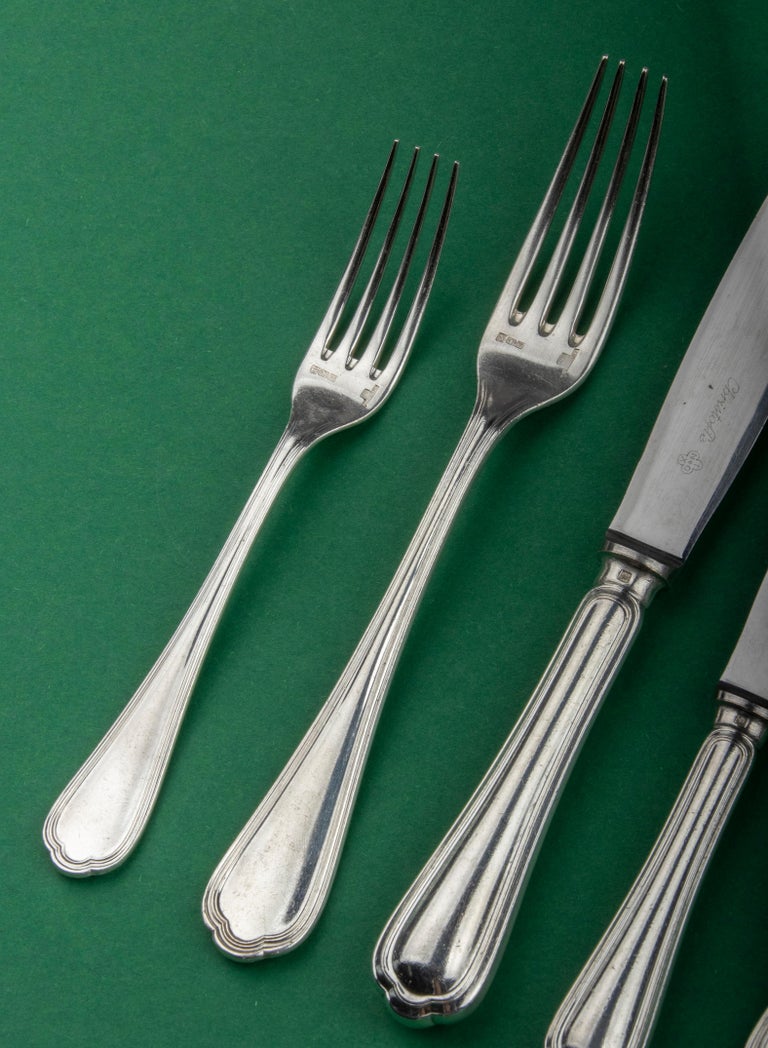 30Piece Set of Silver Plated Flatware Made by Christofle Model