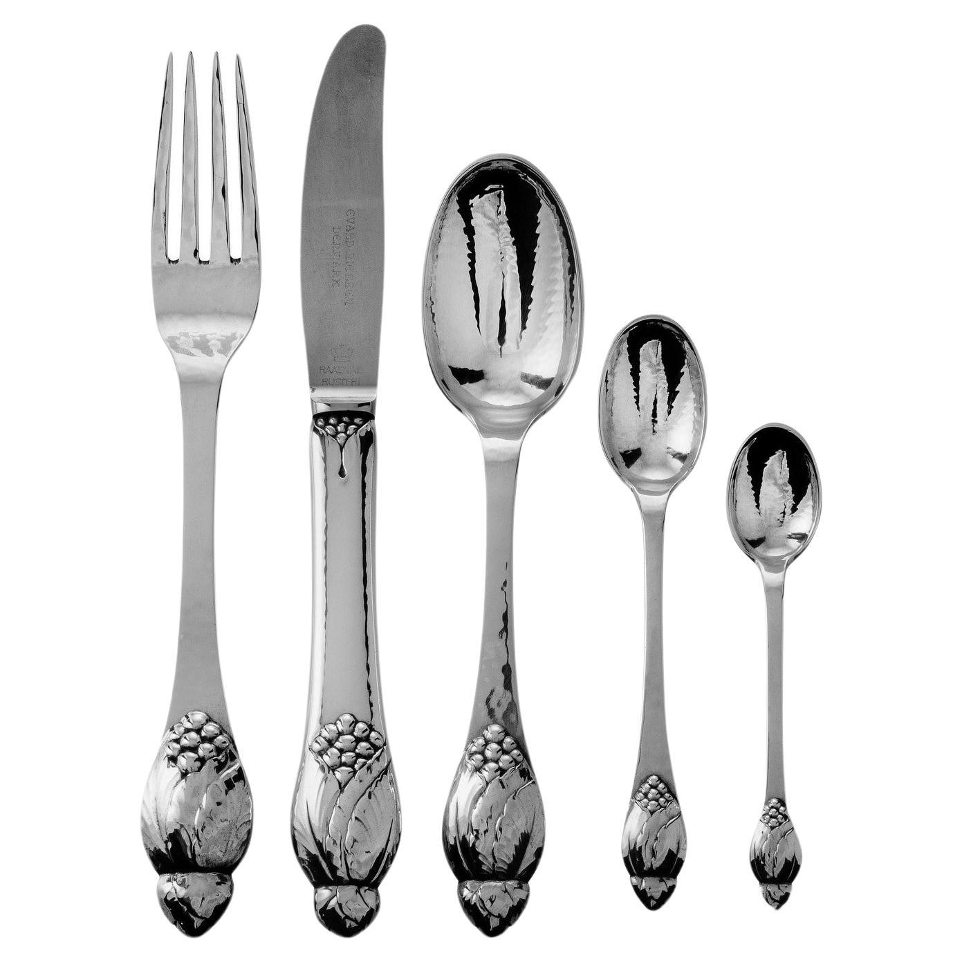Set de 30 Pieces d'A. Nielsen en Argent Sterling No.6 Silverware