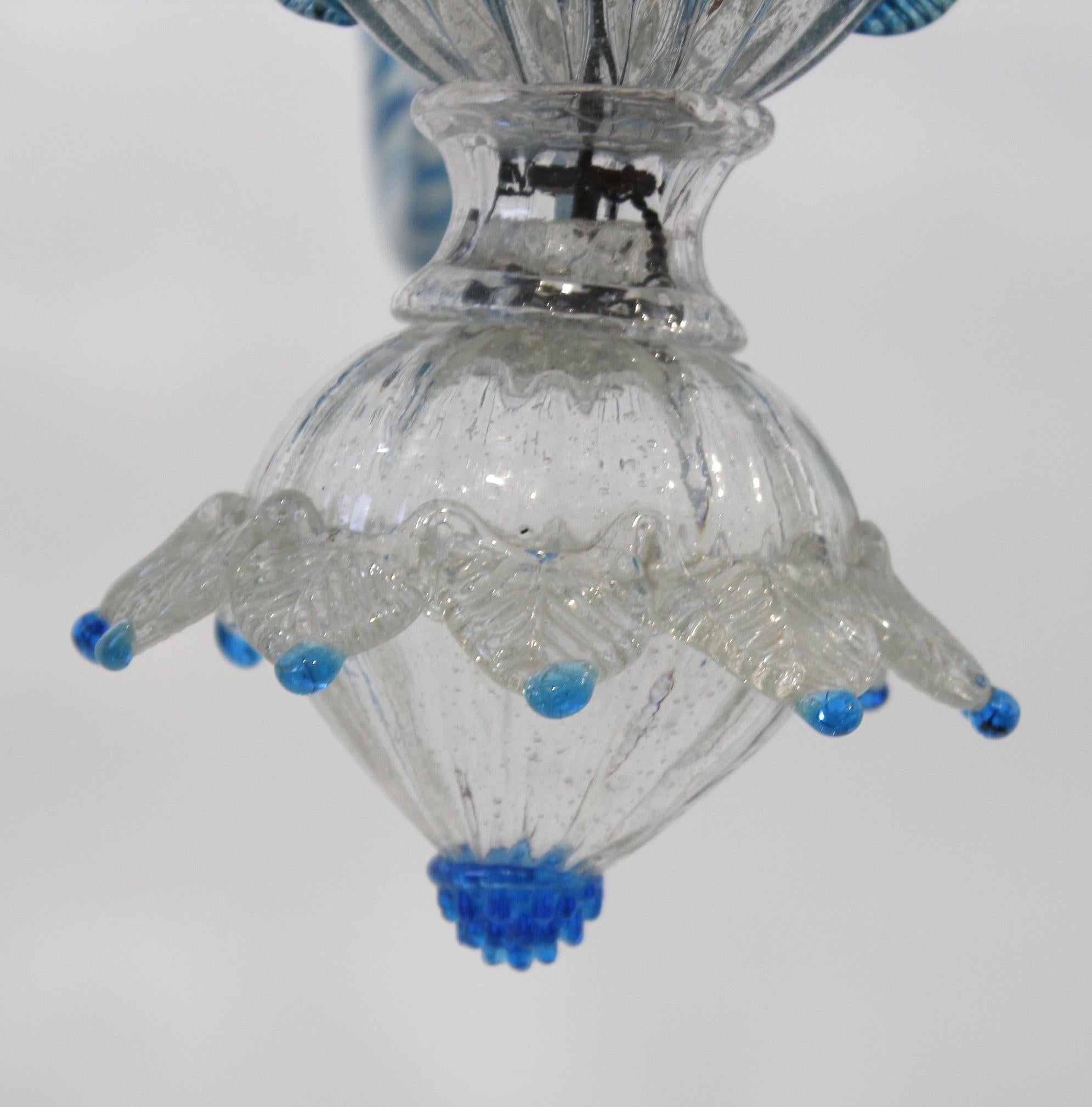 1930 Seguso Murano Glass Ceiling Lamp For Sale 7