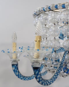 1930 Seguso Murano Glass Ceiling Lamp