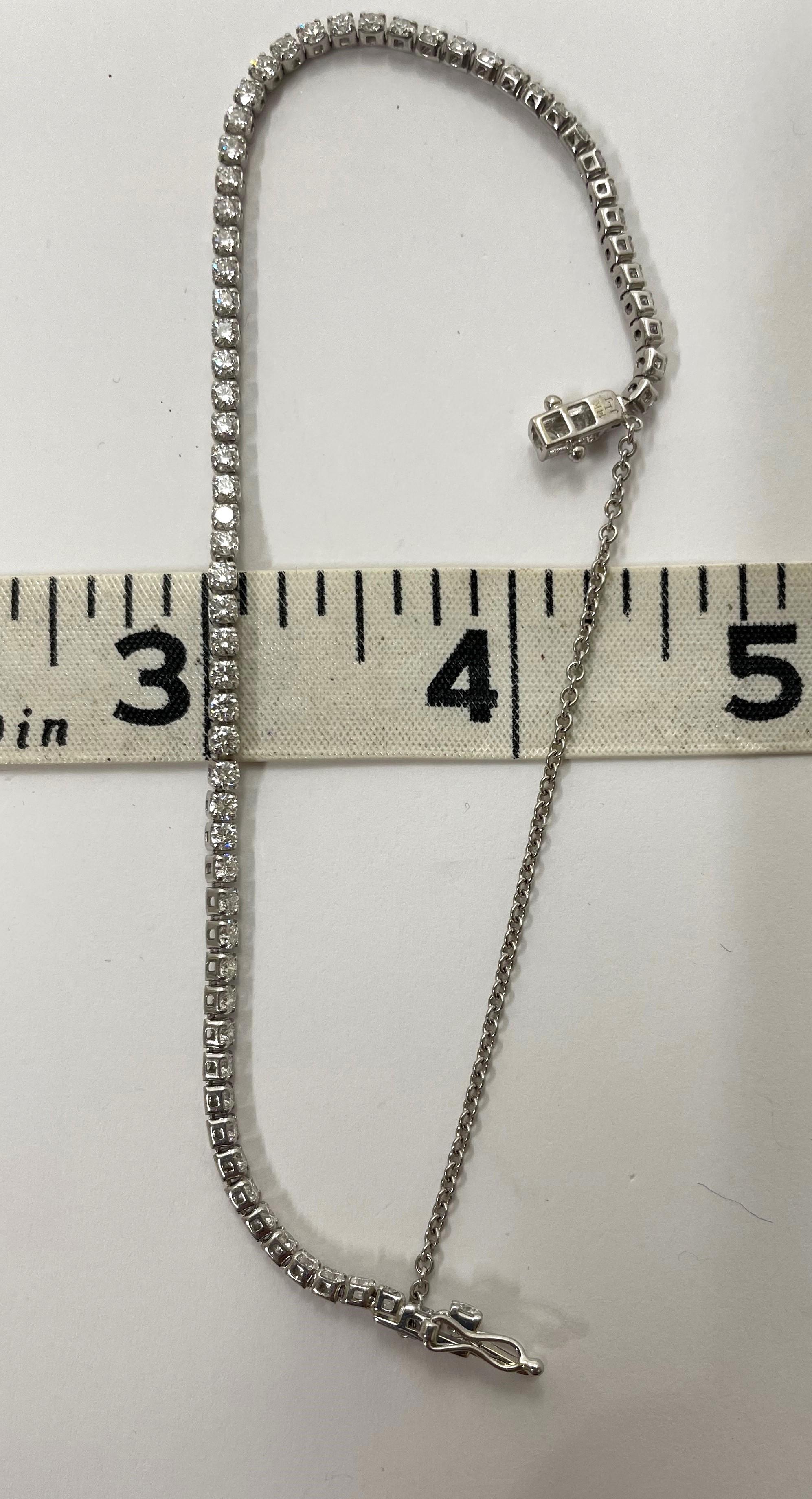 Bracelet tennis avec diamants de 3,0 carats en vente 1