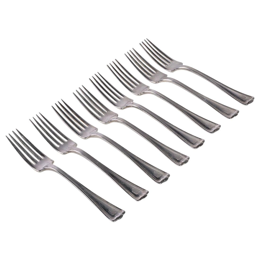 Versilberte Salat-/Luncheongabeln/SETS OF 10