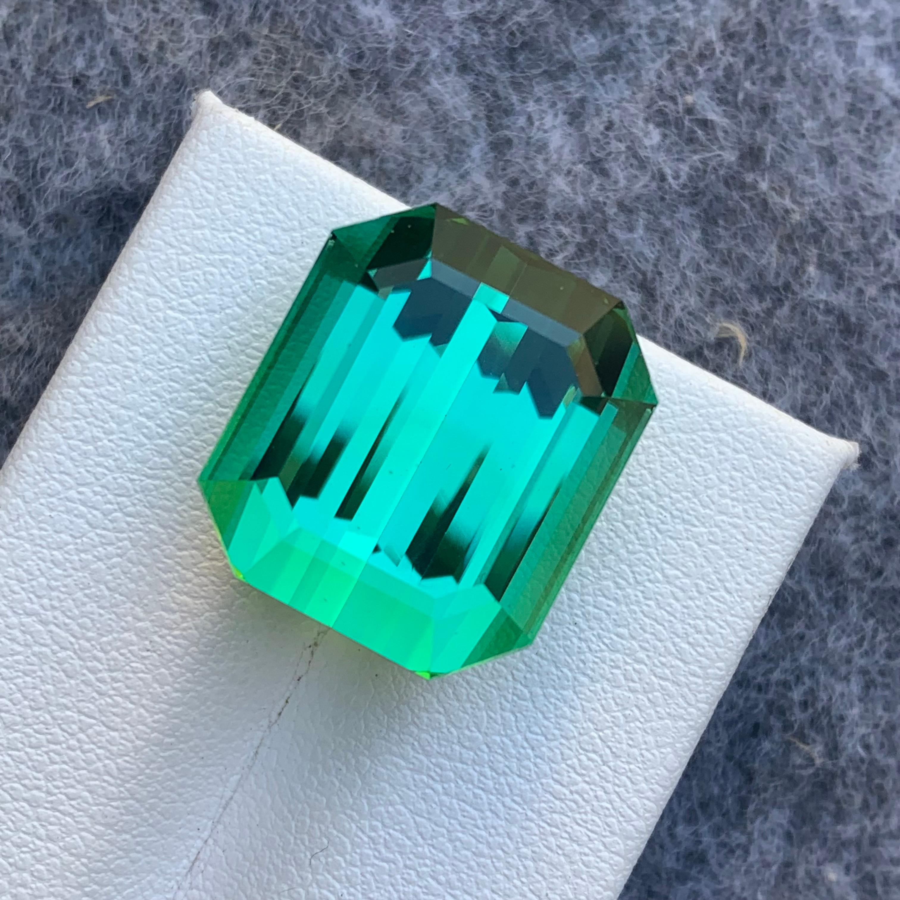 30.0 Carat Beautiful Quality Natural Lagoonish Green Tourmaline from Afghanistan For Sale 11