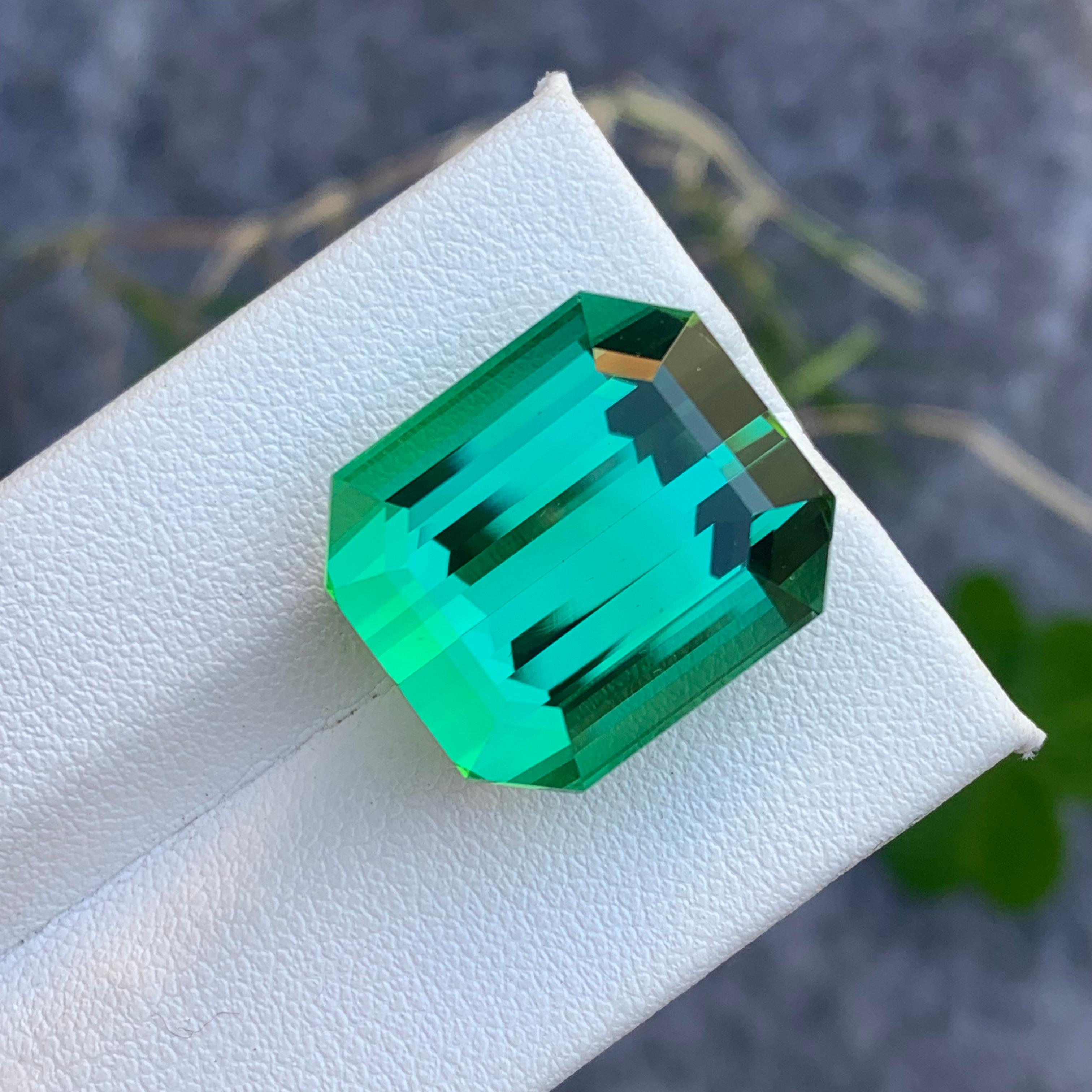 30.0 Carat Beautiful Quality Natural Lagoonish Green Tourmaline from Afghanistan For Sale 1