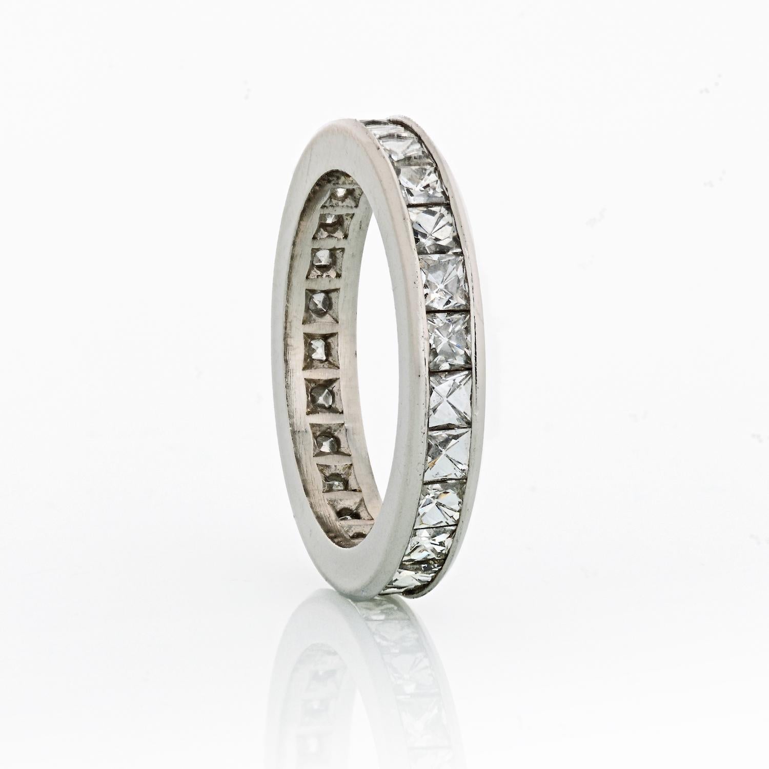 french cut diamond eternity band