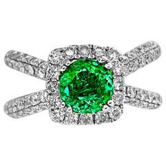 3.00 Carat Colombian Emerald and Gold Cross Ring