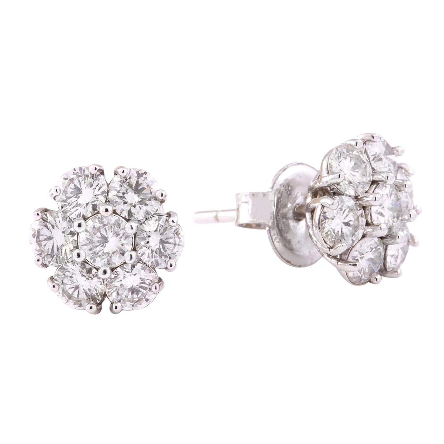 Elevate your elegance with these exquisite 3.00 Carat Diamond Stud Earrings, crafted in luxurious 14K Solid White Gold. Each detail of these stunning earrings exudes sophistication and refinement, making them the perfect accessory for any