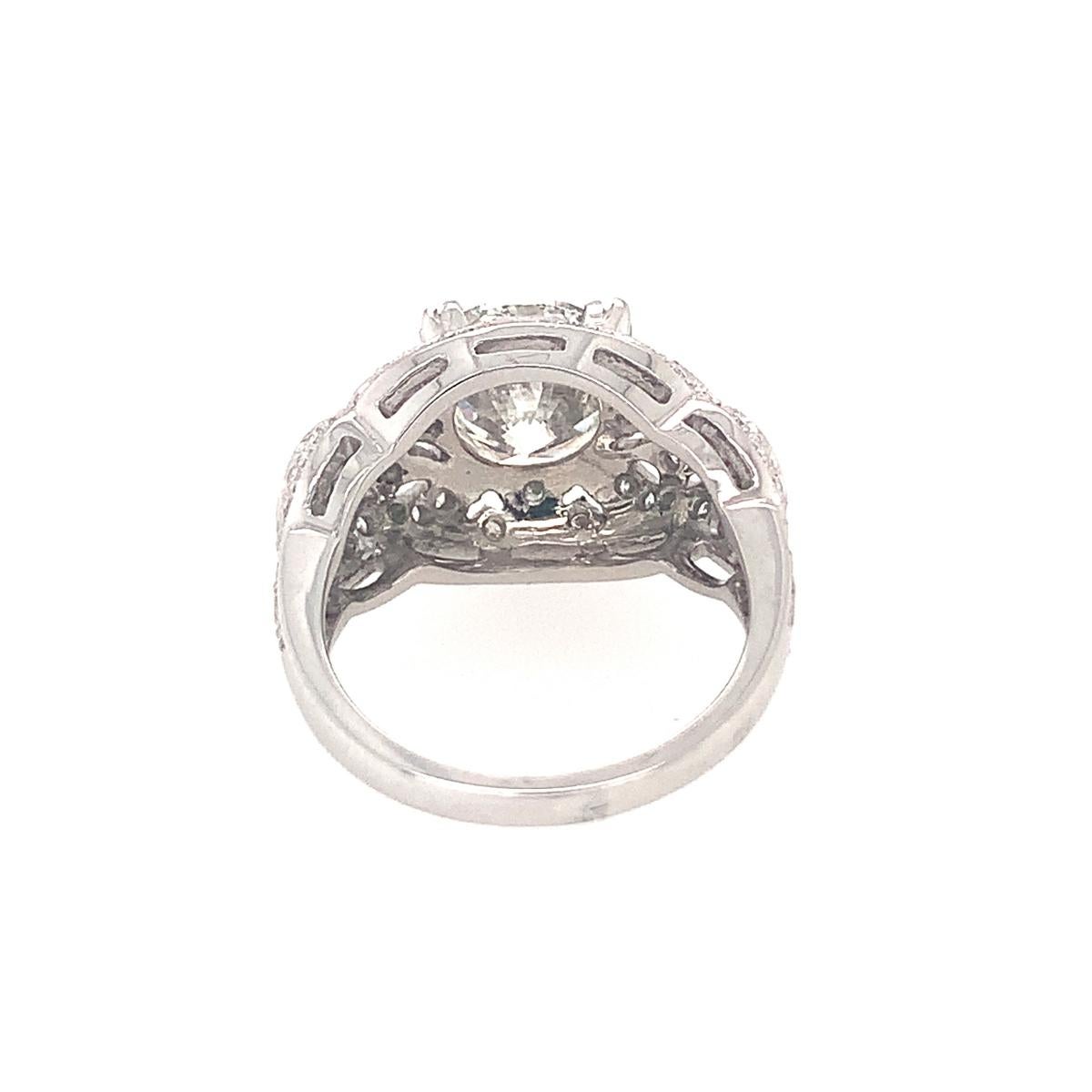 3 carat platinum engagement ring