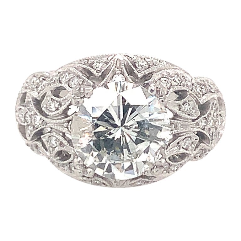 Anillo de Platino de Compromiso con Diamantes de 3,00 Quilates