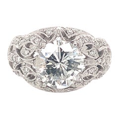 Anillo de Platino de Compromiso con Diamantes de 3,00 Quilates