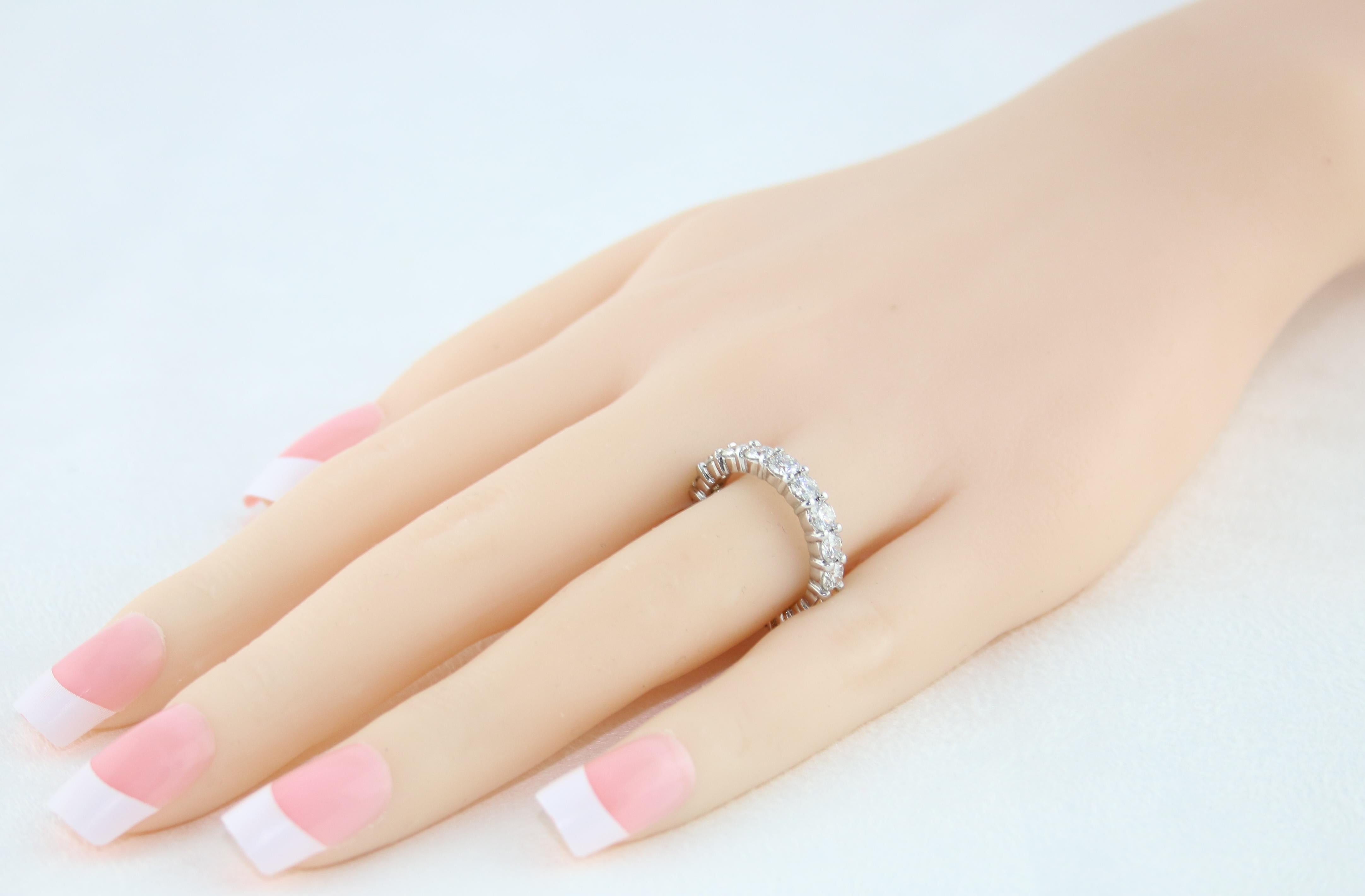 Women's 3.00 Carat Diamond Eternity Gold Ring For Sale