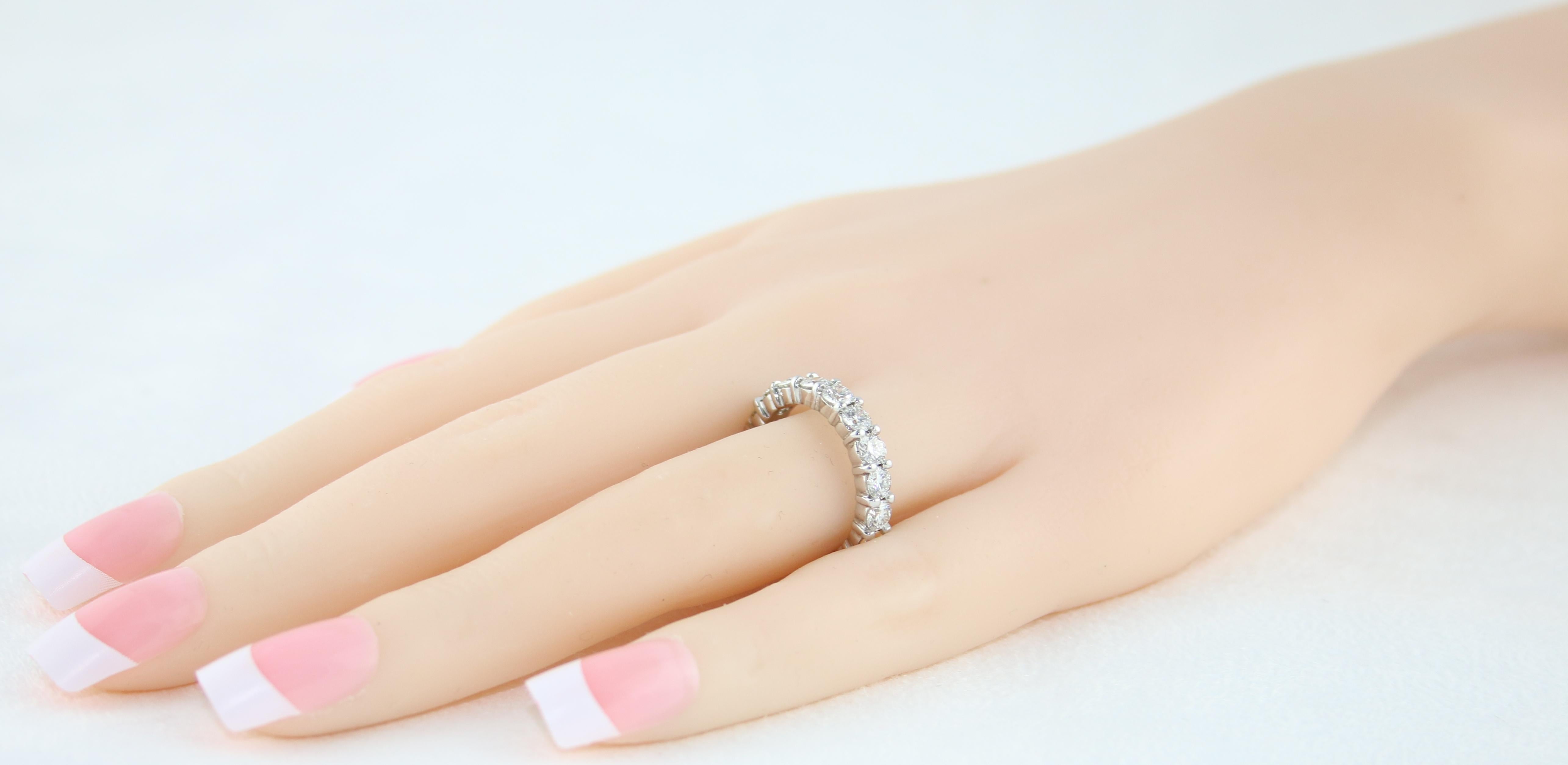 3.00 Carat Diamond Eternity Gold Ring For Sale 1