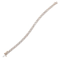 3.00 Carat Diamond Gold Hinged Link Bracelet