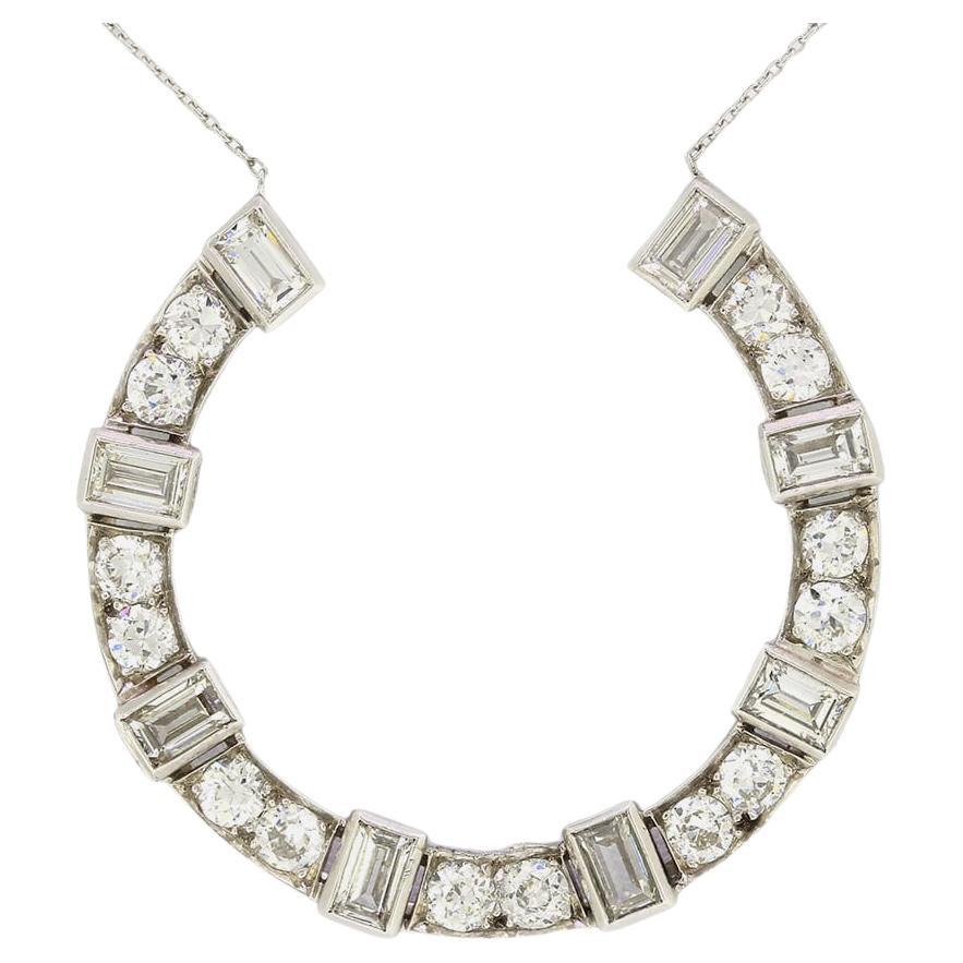 3.00 Carat Diamond Horseshoe Necklace