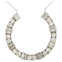 3.00 Carat Diamond Horseshoe Necklace