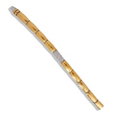 18 karat yellow gold 3.00 Carat Diamond Pave Link Bracelet VS