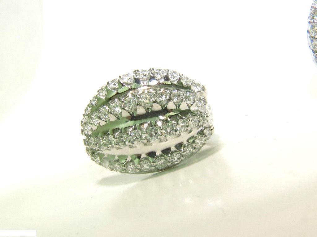 3.00 Carat Diamonds Deco Huggie Earrings G/VS 14 Karat For Sale 2