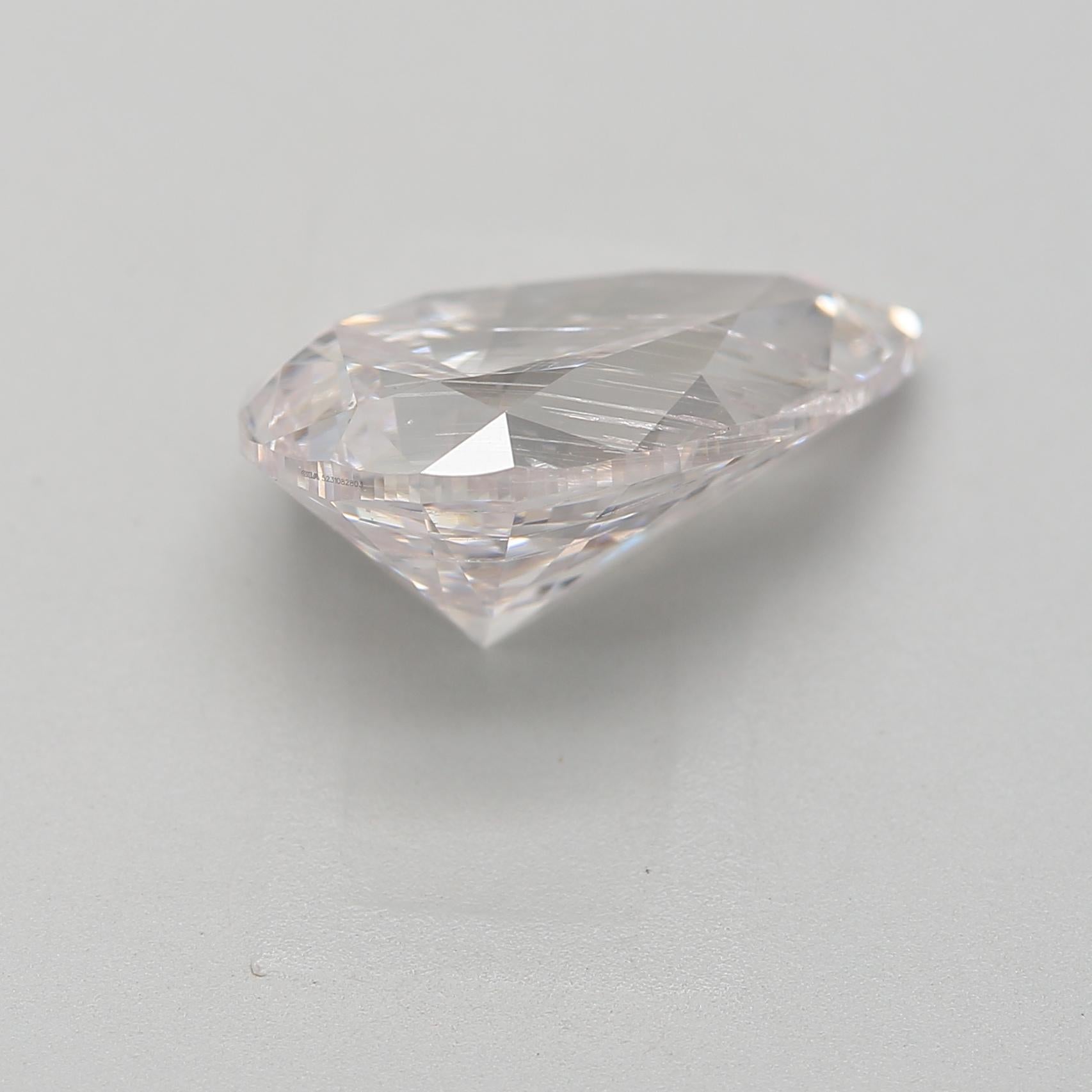 3.00 Carat Light Pink Pear cut diamond I1 Clarity GIA Certified In New Condition In Kowloon, HK