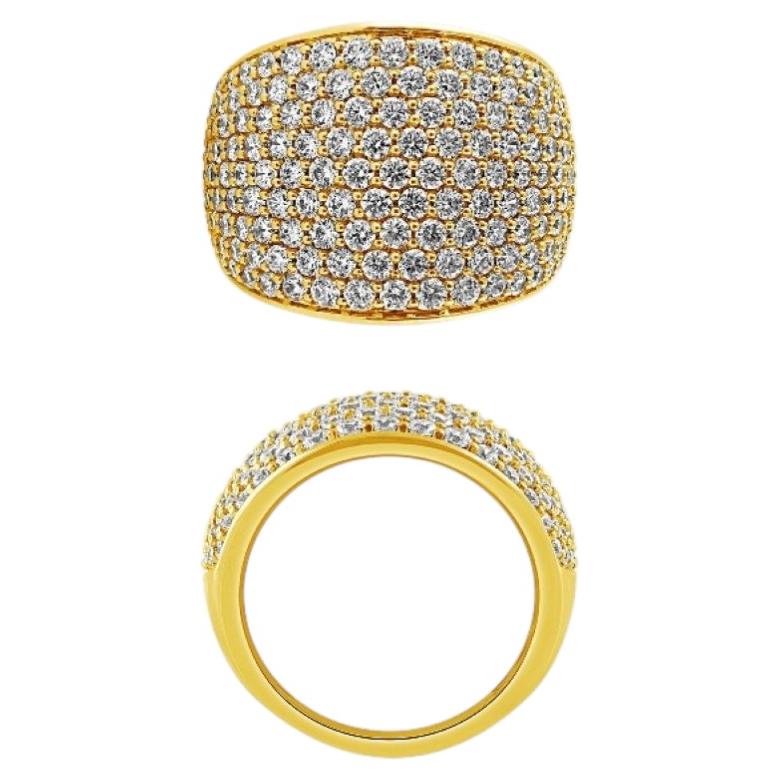 Pre-owned Morris & David 3.00 Carat Natural Diamond Fashion Ring 14k Yellow Gold