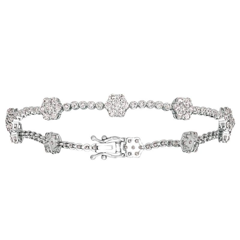 3.00 Carat Natural Diamond Flower Bracelet G SI 14K White Gold 7 inches

100% Natural Diamonds, Not Enhanced in any way Round Cut Diamond Bracelet 
3.00CT
G-H 
SI  
14K White Gold
7 inches in length

B5919IW

ALL OUR ITEMS ARE AVAILABLE TO BE