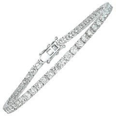 3.00 Carat Natural Diamond Tennis Bracelet G SI 14 Karat White Gold