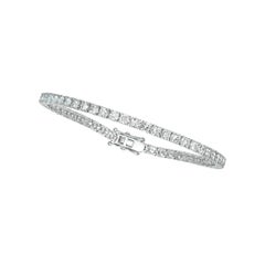 3.00 Carat Natural Diamond Tennis Bracelet G SI 14 Karat White Gold