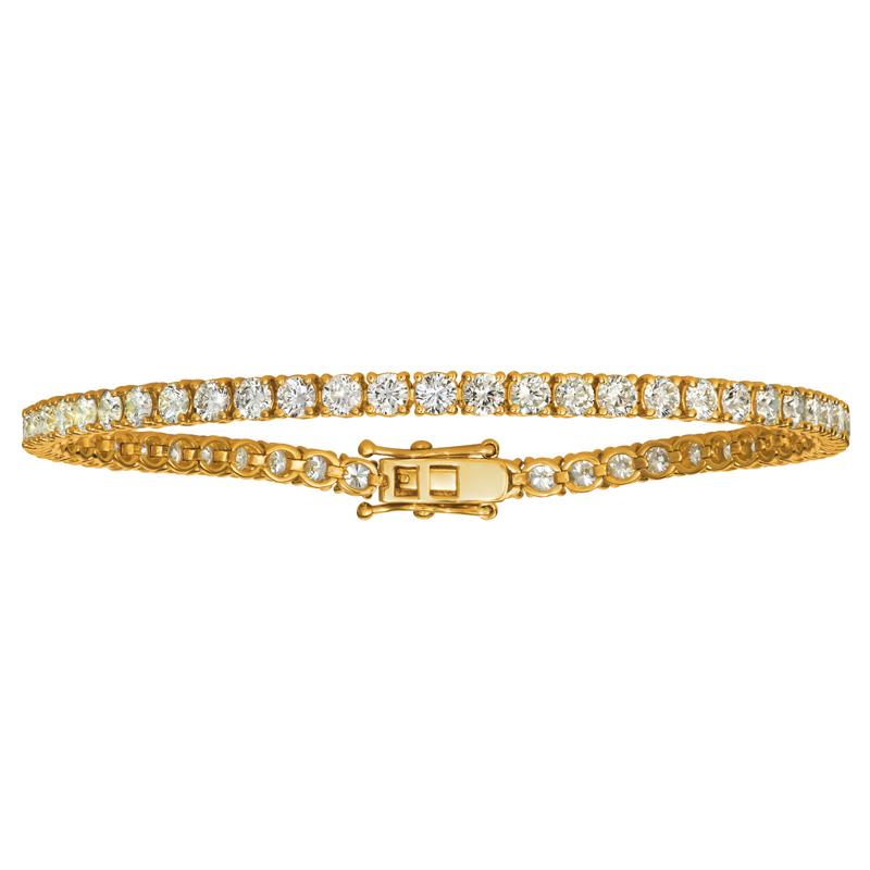 3 carat diamond tennis bracelet yellow gold