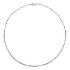 3.00 Carat Natural Diamond Tennis Necklace G-H SI 14K White Gold