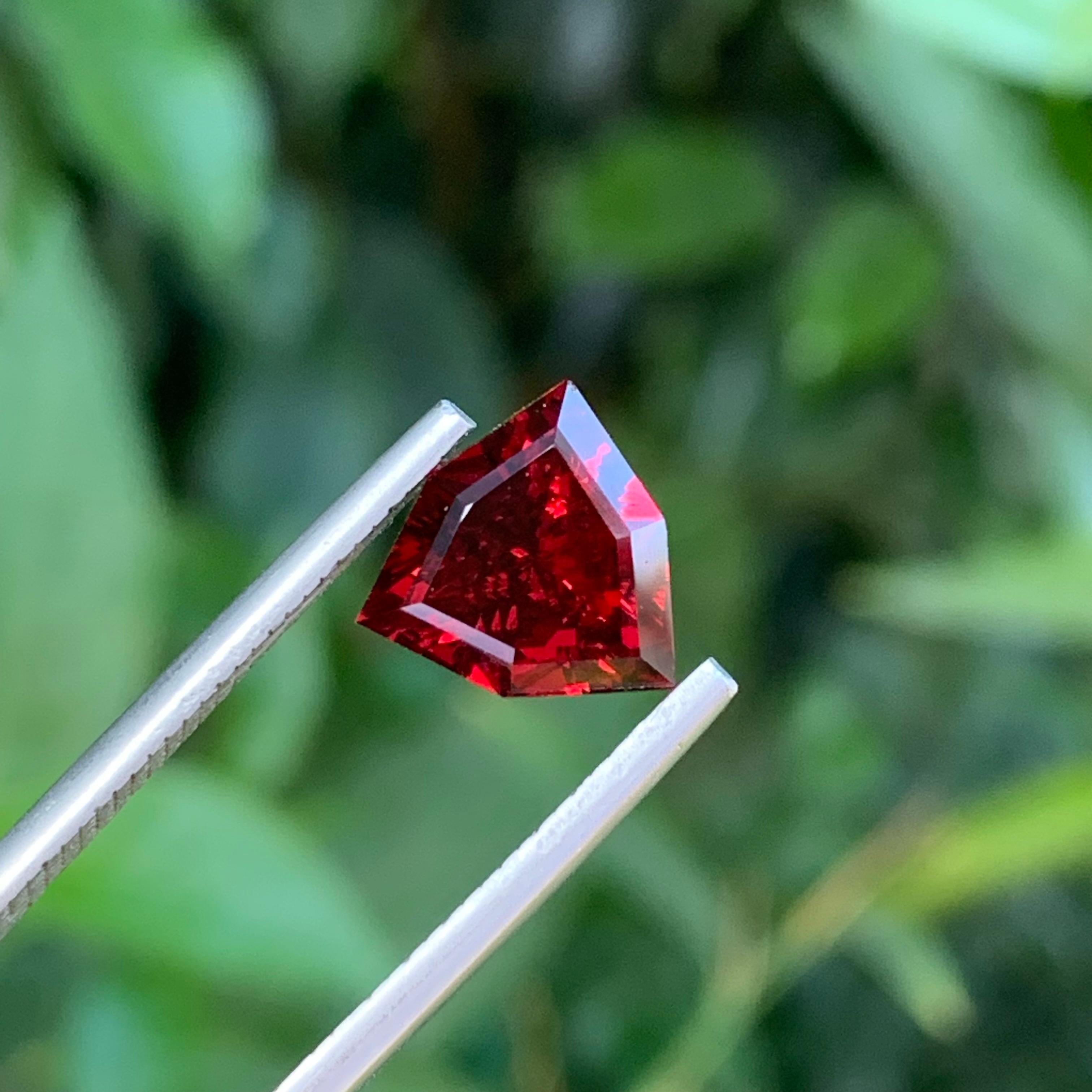 3,00 Karat Natürlicher Facettierter Rhodolith Granat Schildschliff Edelstein im Angebot 2