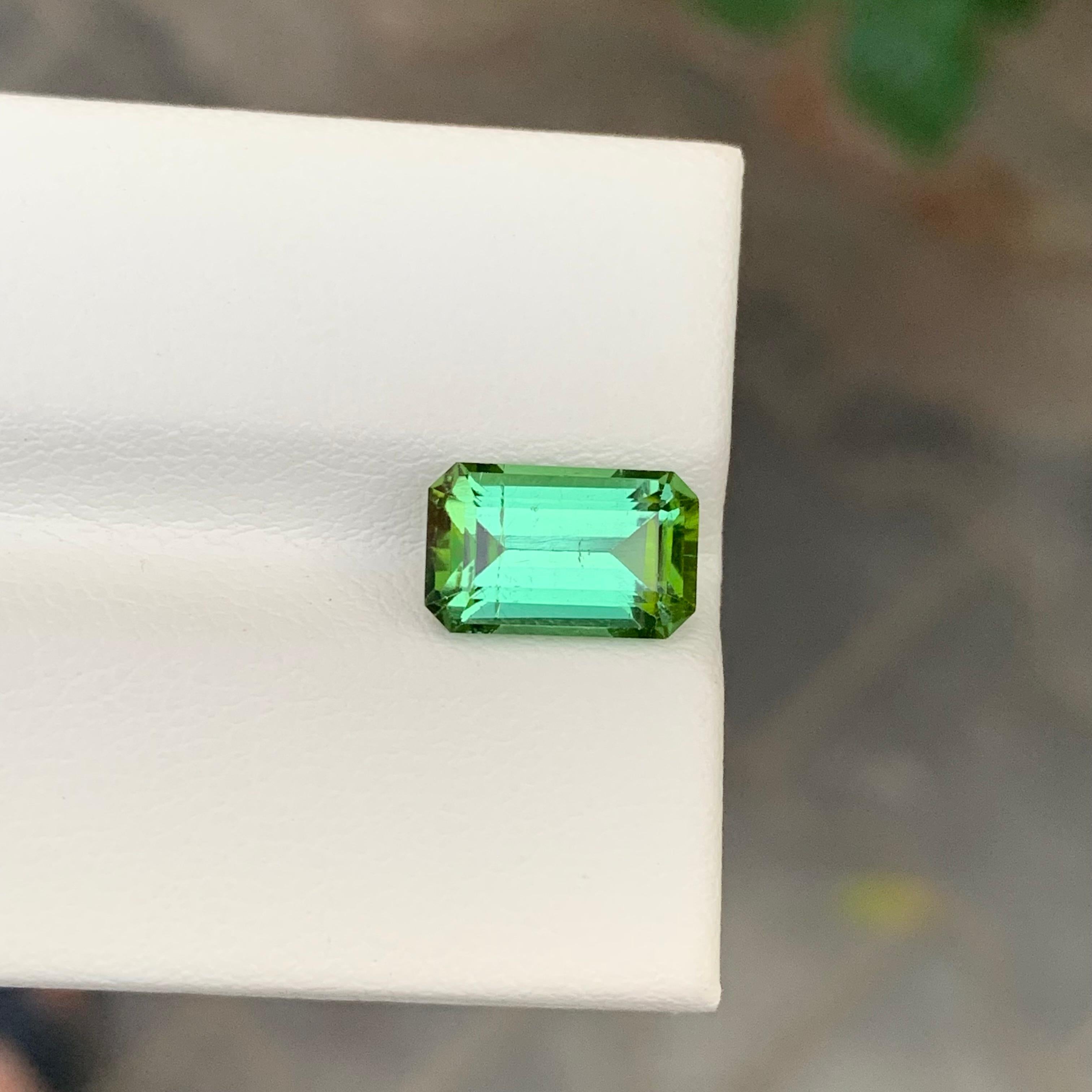 3.00 Karat Natürlicher loser grüner Turmalin Smaragd Form Edelstein (Arts and Crafts) im Angebot