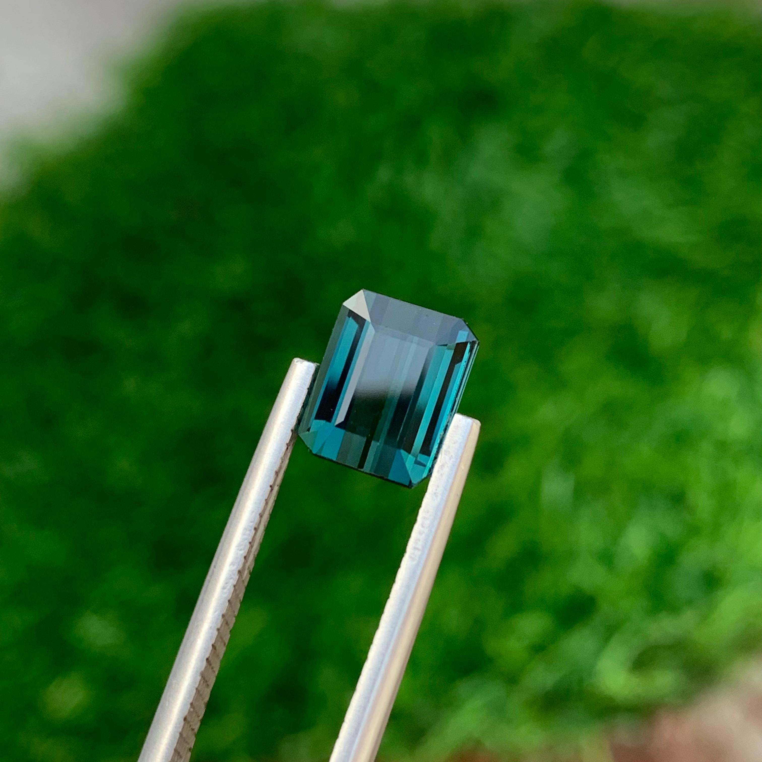 3.00 Karat Natürlicher loser Indicolith Turmalin Smaragd Form Edelstein im Angebot 2