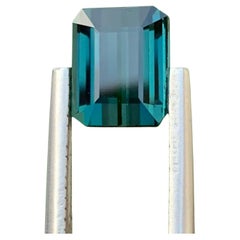3.00 Carat Natural Loose Indicolite Tourmaline Emerald Shape Gemstone
