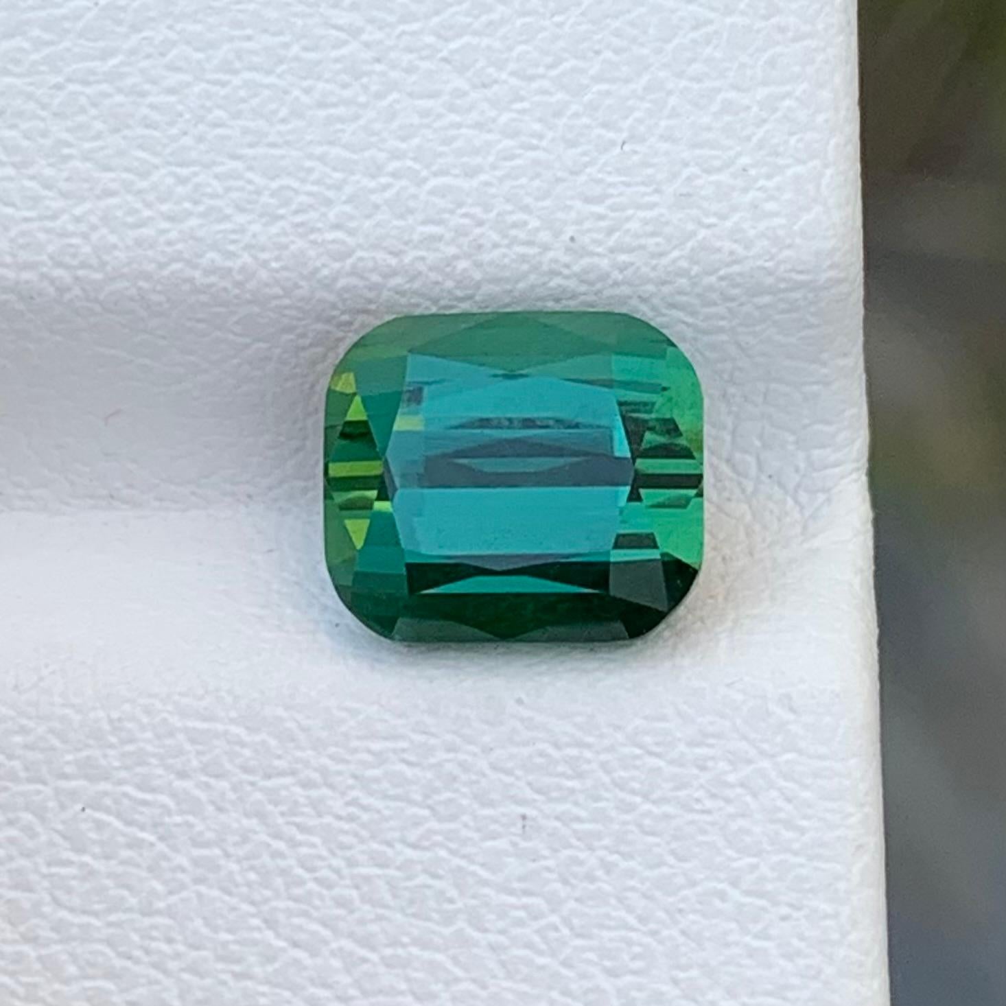 3.00 Carat Natural Loose lagoon Tourmaline Cushion Shape Gem From Afghanistan In New Condition For Sale In Peshawar, PK