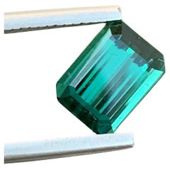 3.00 Carat Natural Loose Lagoon Tourmaline Emerald Shape Gem For Jewellery 