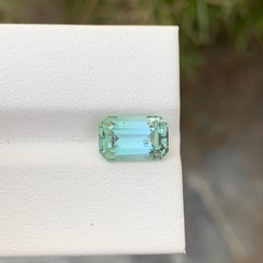 3.00 Carat Natural Loose Mint Tourmaline Emerald Shape Gems For Jewellery