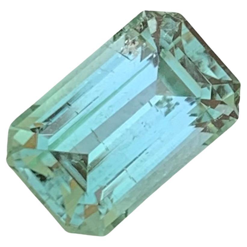 3.00 Carat Natural Loose Mint Tourmaline Emerald Shape Gems For Jewellery