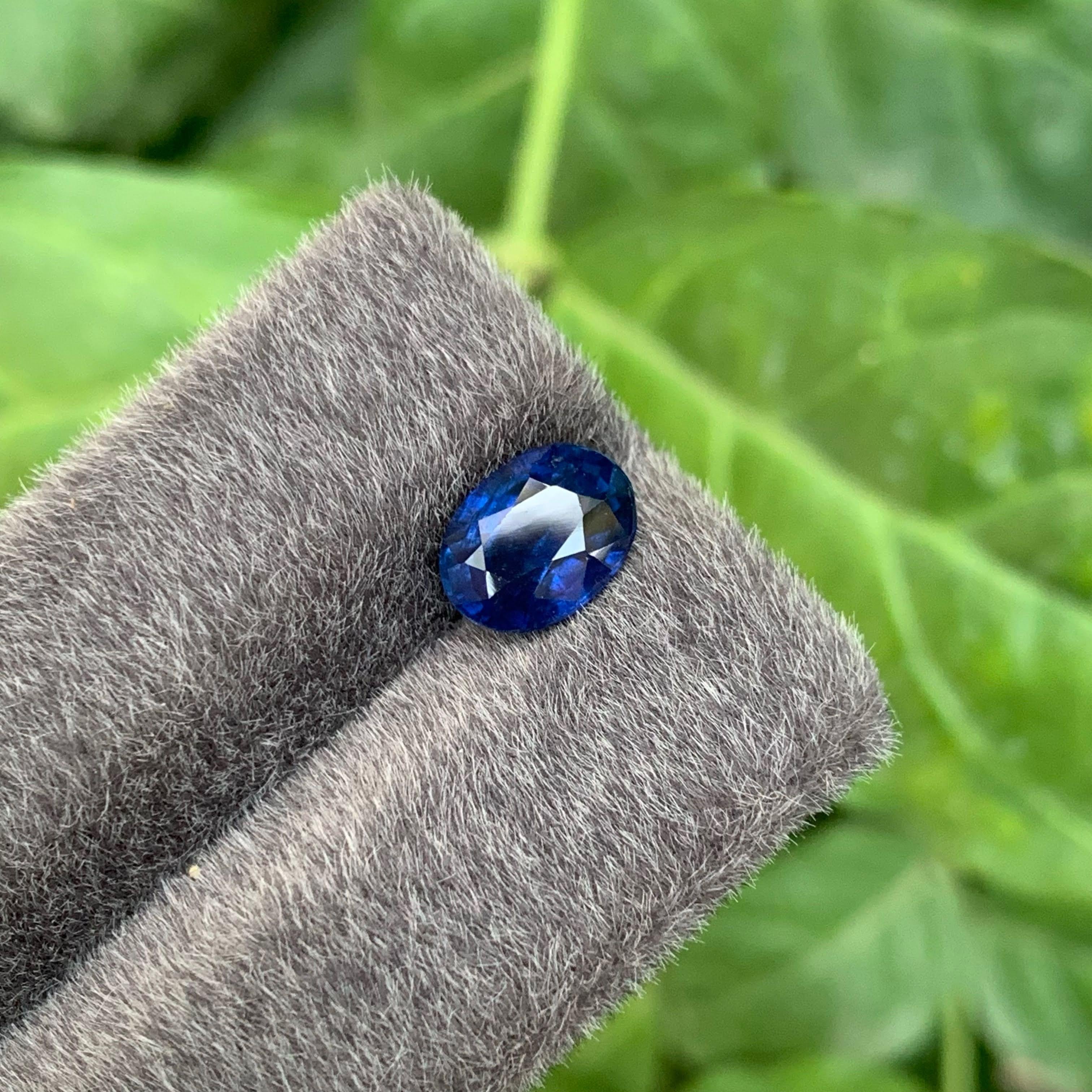 3.00 Carat Natural Loose Royal Blue Sapphire Stone Oval Cut Sri Lankan Gemstone In New Condition For Sale In Bangkok, TH