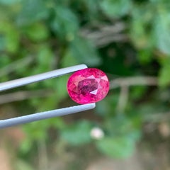 3.00 Karat Natürlicher loser Rubellit Turmalin Cushion Cut Edelstein
