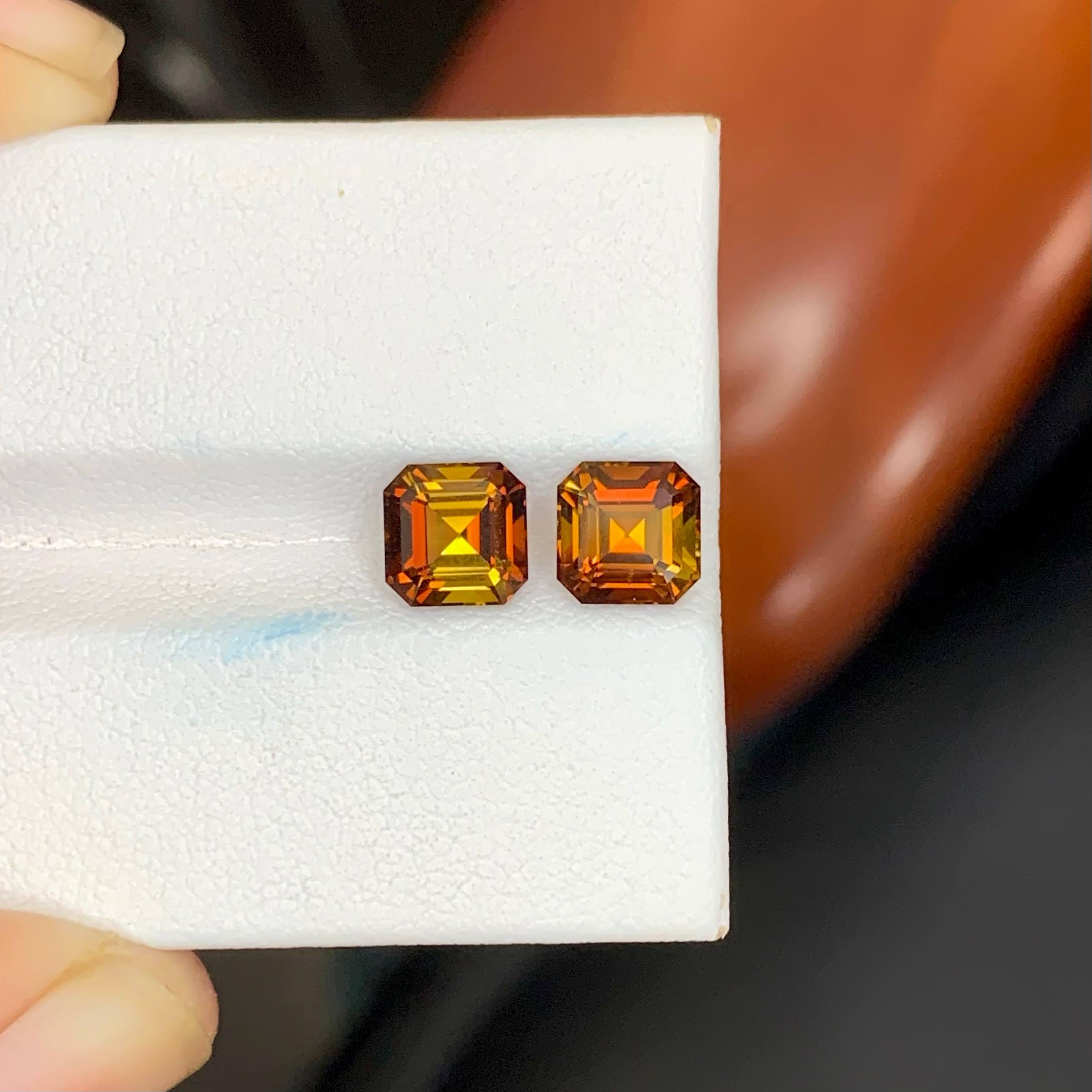 Weight 3.00 carat 
Dimensions 6.3x6.3x5.3mm
Treatment None 
Origin Africa 
Clarity VVS 
Shape Cut Asscher 




This exquisite 3.00 carat tourmaline pair showcases a rare and unique color combination that sets these gemstones apart. Sourced from