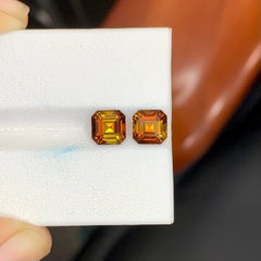 3.00 Carat Natural Loose Unique Color Tourmaline Pair Asscher Cut African Gems