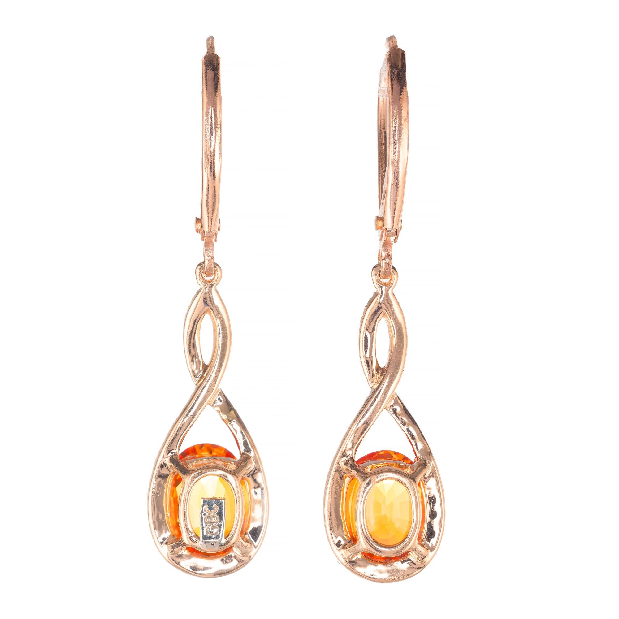 orange dangle earrings