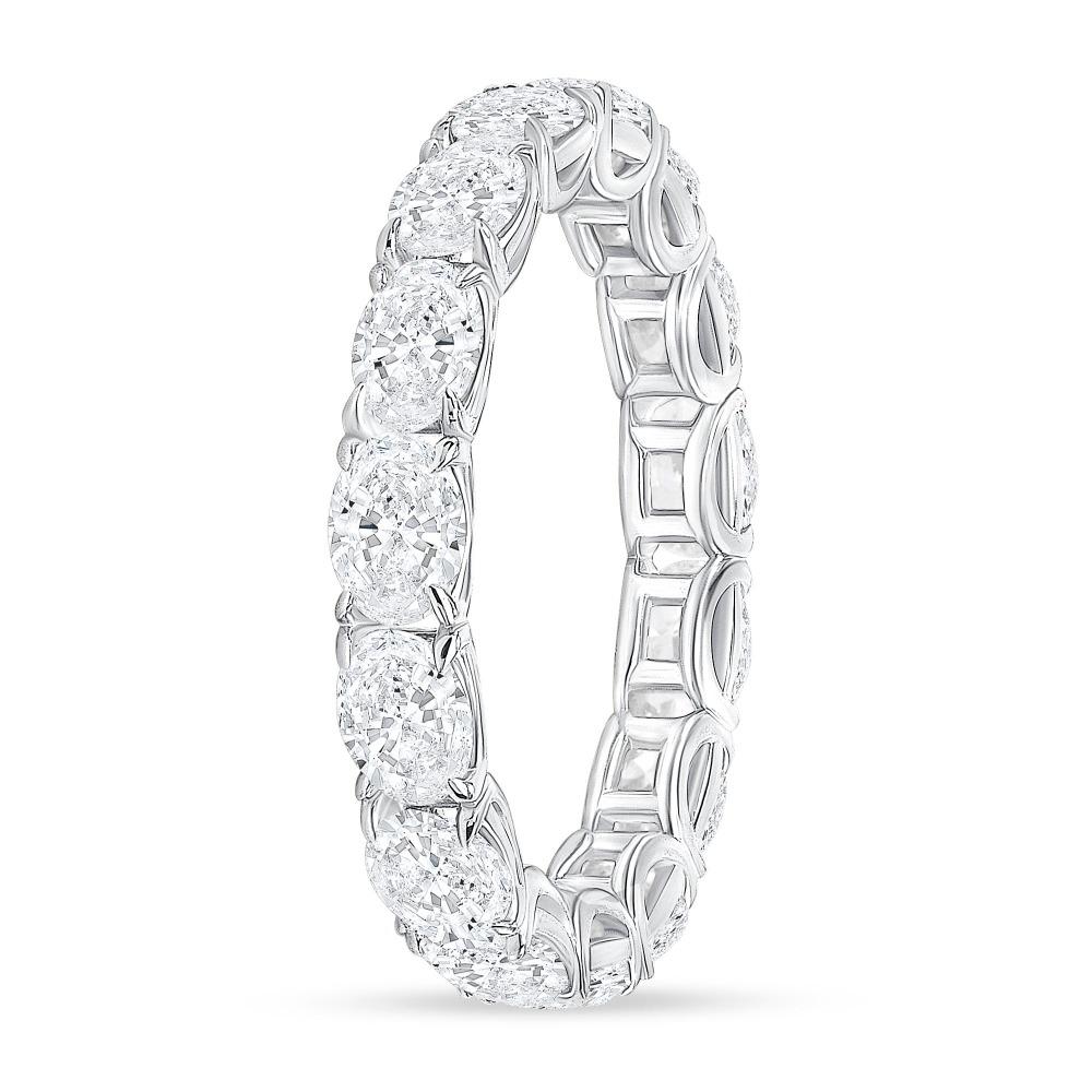En vente :  Anneau d'éternité en diamants ovales de 3,00 carats Est-Ouest 2